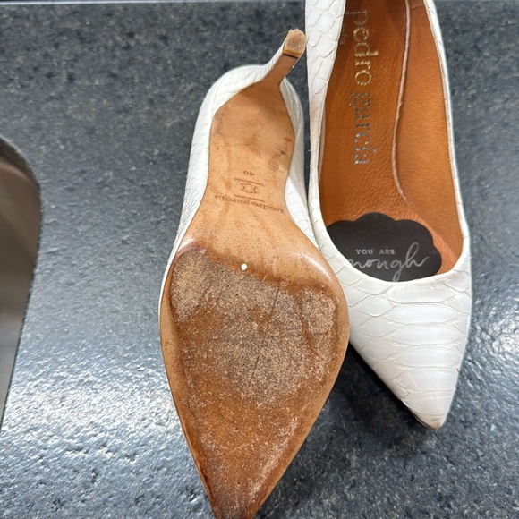 Excellent condition Pedro Garcia white snakeskin heels - Picture 6 of 8
